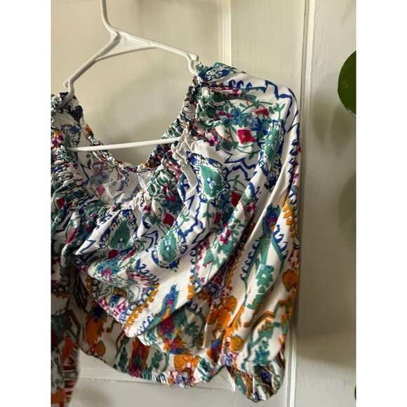 Christian Siriano women’s size medium abstract colorful blouse - Picture 7 of 7